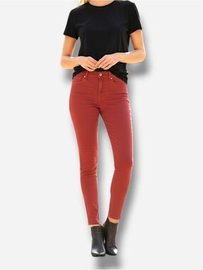 🌸New🌸 No Boundaries Skinny Pants Tight Size 7J Rusty Red NWOT